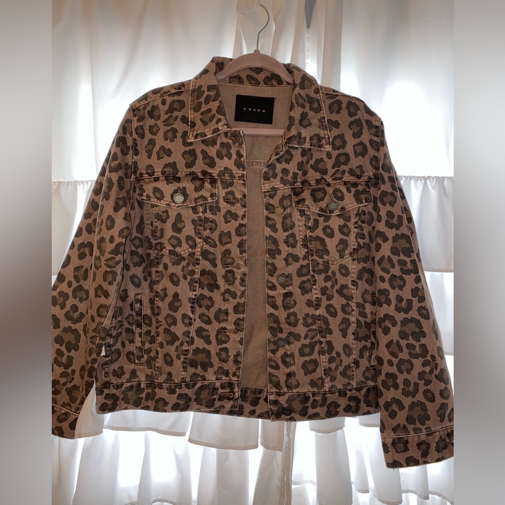 Cheetah denim jacket